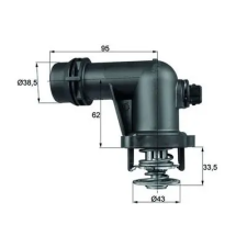 Mahle termosztát, hűtőfolyadék TM 15 105 autóalkatrész