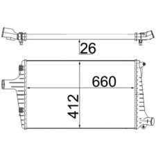 Mahle töltőlevegő-hűtő CI 335 000S autóalkatrész
