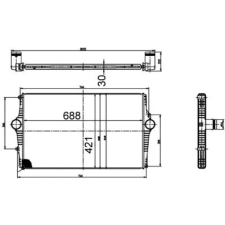 Mahle töltőlevegő-hűtő CI 518 000S autóalkatrész