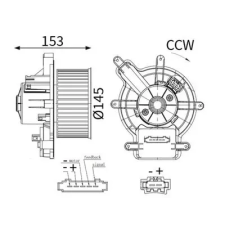 Mahle Utastér-ventilátor AB 137 000S autóalkatrész