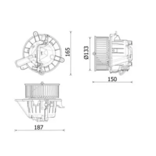 Mahle Utastér-ventilátor AB 325 000P autóalkatrész