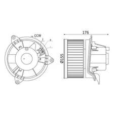 Mahle Utastér-ventilátor AB 434 000S autóalkatrész