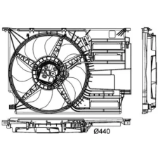 Mahle ventilátor, motorhűtés CFF 404 000P autóalkatrész