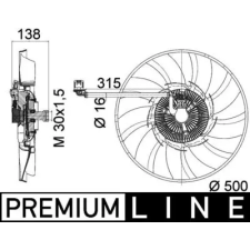 Mahle ventilátor, motorhűtés CFF 471 000P autóalkatrész