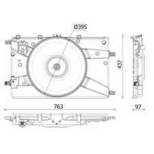 Mahle ventilátor, motorhűtés CFF 546 000P autóalkatrész