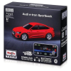 Maisto Die-Cast Metal, világítással, 1:41, Audi e-tron Sportback piros, 2,4 GHz, USB, XTR, 2,4 GHz, XTR