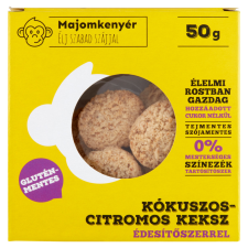  Majomkenyér kókuszos-citrusos keksz 50 g csokoládé és édesség
