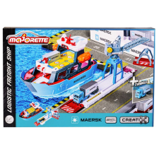Majorette Creatix kikötő játékszett teherszállító hajóval autópálya és játékautó