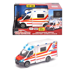 Majorette Mercedes Benz szirénázó mentőautó autópálya és játékautó