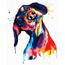 Makana Színes kutyus - Számfestő készlet, kerettel (40x50 cm) kreatív és készségfejlesztő