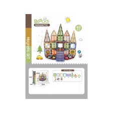 Make It Real Mágneses építőkocka készlet autóval – 62 darabos építőjáték gyerekeknek barkácsolás, építés