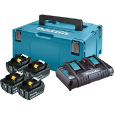 Makita Sada Li-ion LXT 18V 4 × BL1850B + DC18RD + Makpac barkácsgép akkumulátor