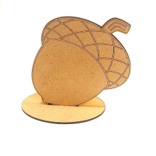  Makk, talpas, MDF. Mérete: 12x16 cm dekorációs kellék