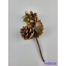  Makkos tobozos bogyós pick 16cm dekorációs kellék