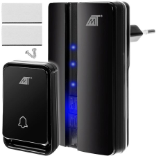 Malatec 23371 vezeték nélküli csengő IP44, 1x vevőegység, 1x távirányító, 150 m fekete csengő