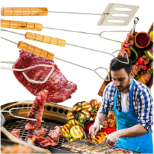 Malatec Grillsütő készlet Csipesz, nyárs, és spatula kerti sütés és főzés