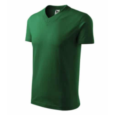 Malfini 102 Malfini V Nyakú unisex póló üvegzöld - 2XL