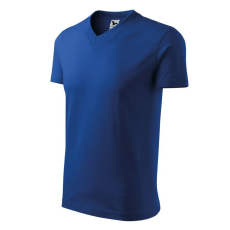 Malfini 102 V-neck unisex póló királykék színben