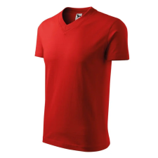 Malfini 102 V-neck unisex póló piros színben munkaruha