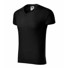 Malfini 146 Malfini Slim Fit V Nyakú férfi póló Fekete - 2XL
