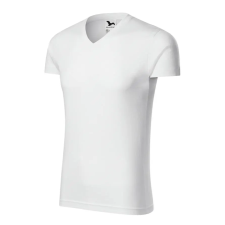 Malfini 146 Slim Fit V-neck férfi póló fehér színben munkaruha