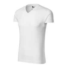 Malfini 146 Slim Fit V-neck férfi póló fehér színben munkaruha