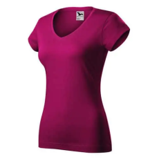 Malfini 162 Malfini Fit V-nyakú női póló fukszia - XL