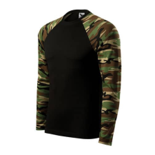 Malfini 166 Malfini Camouflage LS pólók unisex barna terepszín - S munkaruha