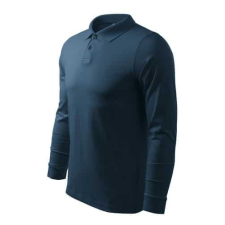 Malfini 211 Malfini Single J. LS galléros férfi póló tengerészkék - 2XL munkaruha