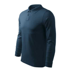 Malfini 211 Malfini Single J. LS galléros férfi póló tengerészkék - XL