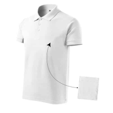 Malfini 212 Malfini Cotton galléros férfi póló Fehér - XL munkaruha