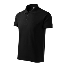 Malfini 215 Cotton Heavy galléros férfi póló fekete színben