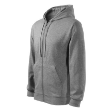 Malfini 410 Malfini Trendy Zipper férfi pulóver sötétszürke melírozott - XL munkaruha