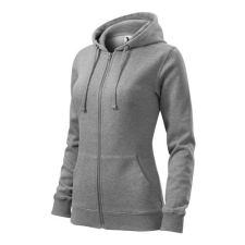 Malfini 411 Malfini Trendy Zipper női pulóver sötétszürke melírozott - S munkaruha
