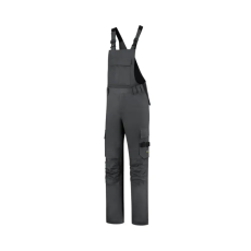 MALFINI, a.s. Bib & Brace Twill Cordura kantáros munkanadrág unisex sötétszürke 46