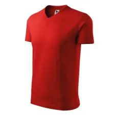 MALFINI, a.s. V-neck póló unisex piros XL férfi póló