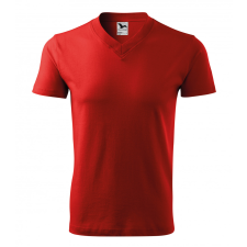 Malfini ADL102 V-nyakú póló (piros, XL) Malfini munkaruha