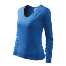 Malfini ADL127 ELEGANCE V-nyakú Női póló (azúrkék, XL) Malfini