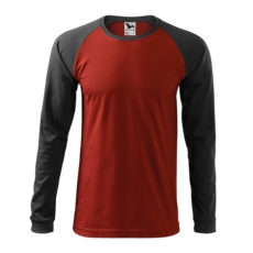 Malfini ADL130 STREET LS Hosszú ujjú férfi póló (Marlboro piros, 4XL) Malfini