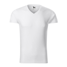 Malfini ADL146 SLIM FIT V-nyakú Férfi póló (fehér, L) Malfini