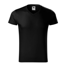 Malfini ADL146 SLIM FIT V-nyakú Férfi póló (fekete, S) Malfini munkaruha