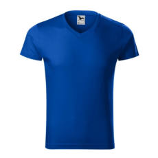 Malfini ADL146 SLIM FIT V-nyakú Férfi póló (királykék, 3XL) Malfini