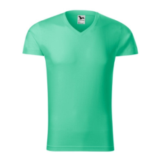Malfini ADL146 SLIM FIT V-nyakú Férfi póló (menta, 3XL) Malfini