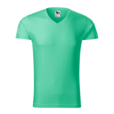 Malfini ADL146 SLIM FIT V-nyakú Férfi póló (menta, S) Malfini munkaruha