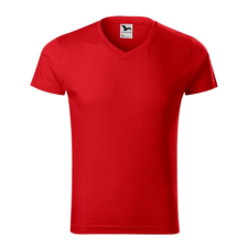 Malfini ADL146 SLIM FIT V-nyakú Férfi póló (piros, 3XL) Malfini munkaruha