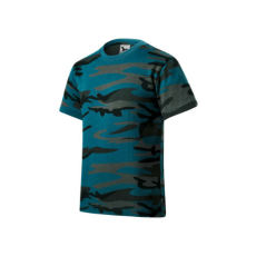 Malfini ADL149 CAMOUFLAGE Terepszínű gyerek póló (terepszín petrol kék, 122 cm/6 éves) Malfini