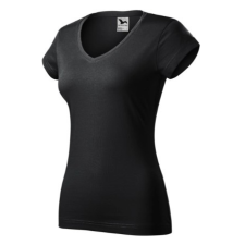 Malfini ADL162 FIT V-nyakú Női póló (ébenszürke, XL) Malfini munkaruha