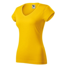 Malfini ADL162 FIT V-nyakú Női póló (sárga, XXL) Malfini munkaruha