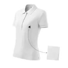 Malfini ADL213 COTTON Galléros női póló (fehér, XXL) Malfini