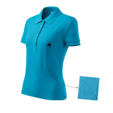 Malfini ADL213 COTTON Galléros női póló (türkiz, S) Malfini
